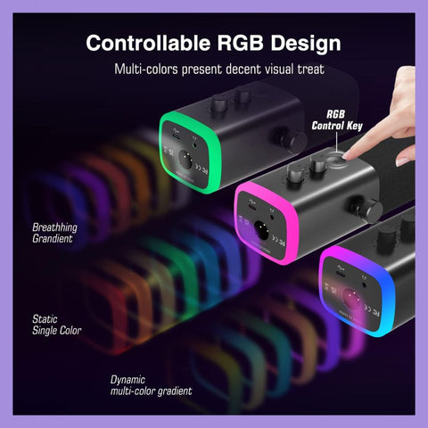 FiFine AM8 RGB mode microphone