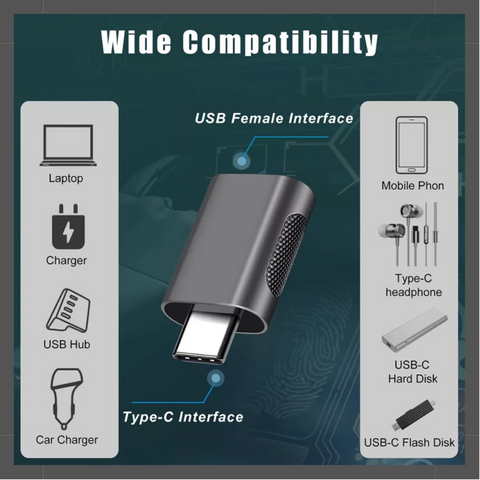 OTG USB-A  A USB-C De Metal