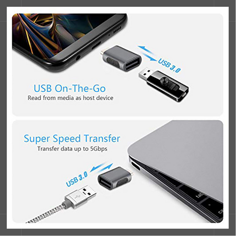 OTG USB-A  A USB-C De Metal