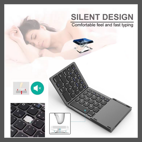 Foldable Bluetooth Keyboard With Touchpad