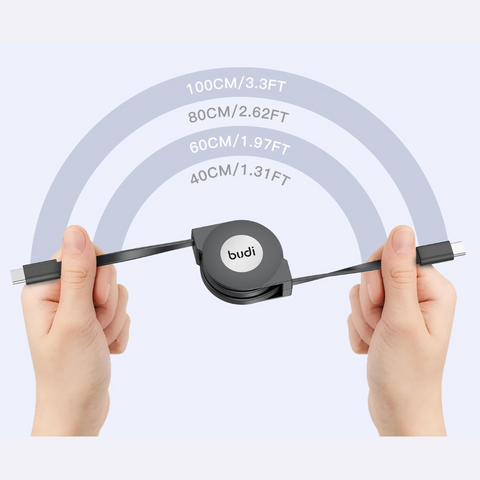 65W 4-in-1 retractable USB cable
