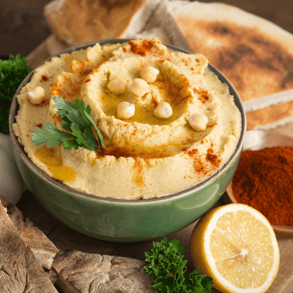 Our hummus sauce calls for authentic Greek garbanzo beans and other ingredients. Check out the recipe in our instagram @terramarimports