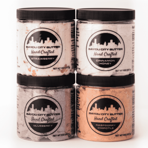 Sweet gourmet butters from Bayou City Butter made with strawberry and other fruits