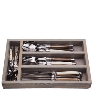 Cream Cutlery 24pc Tray Set