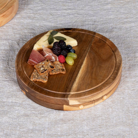 Outdoor Wooden Tray Cheese Serving Board Circle Trays Kayak Accessories for Fishing, Size: 16X13CM, Other