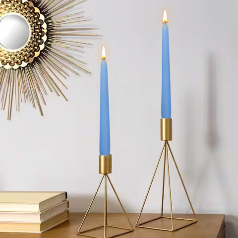blue taper candle
