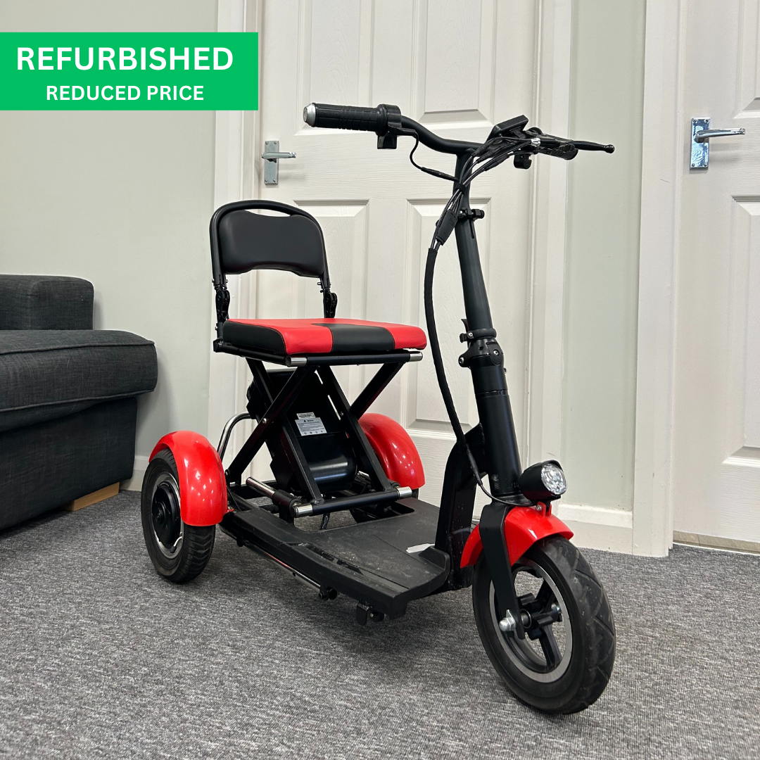 Image of Refurbished - LUPIN - The Folding Mobility Scooter - Red/Black