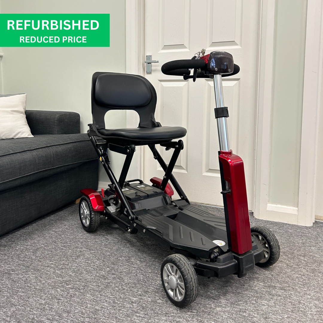 Image of Refurbished - Zinnia The Auto Folding Mobility Scooter - Red