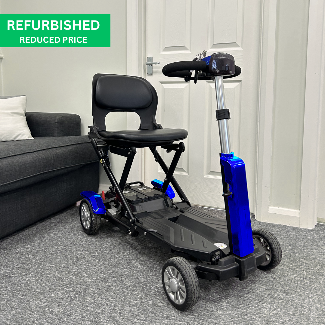 Image of Refurbished - Zinnia The Auto Folding Mobility Scooter - Blue