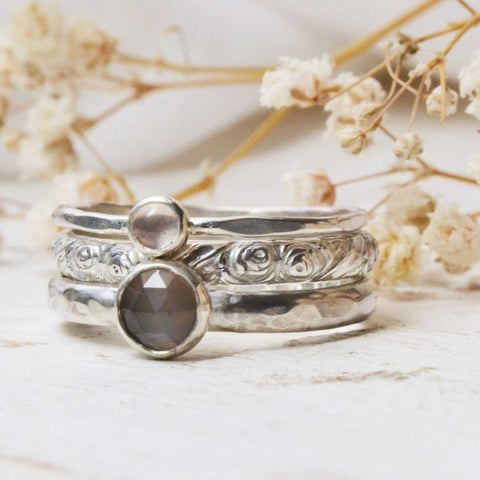 flora band in a stack