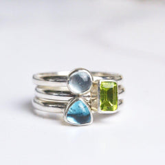 birthstone stacking rings