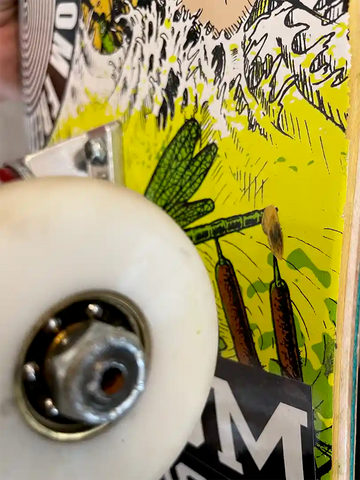 Wheelbite Marks On Skateboard Deck