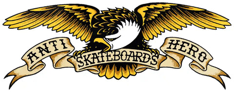 logo d'aigle de planches à roulettes anti-héros