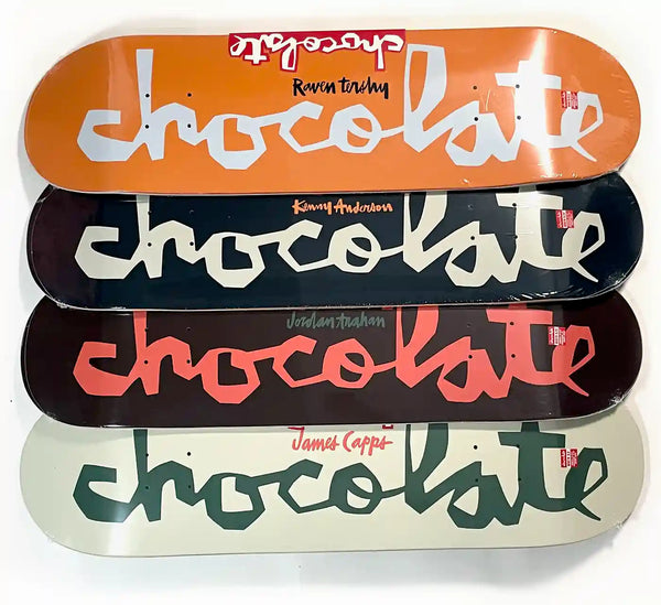 Planches de skateboard au chocolat