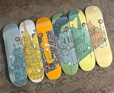 Planches de skateboard magenta