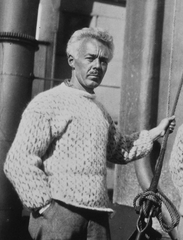 Lawren Harris on the SS Beothic, eastern Arctic. 1930