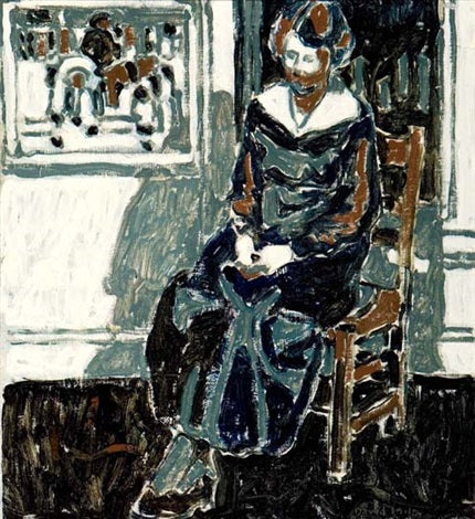 Woman in black and grey, 1915