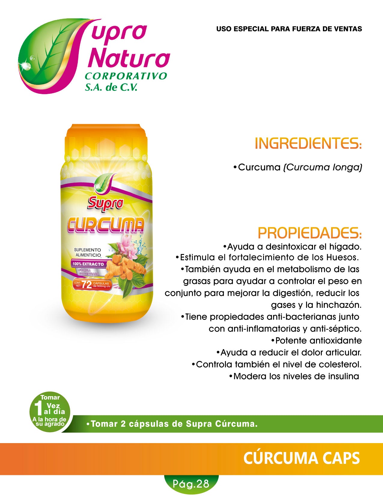 Curcuma 72 capsulas – SaviaBalance