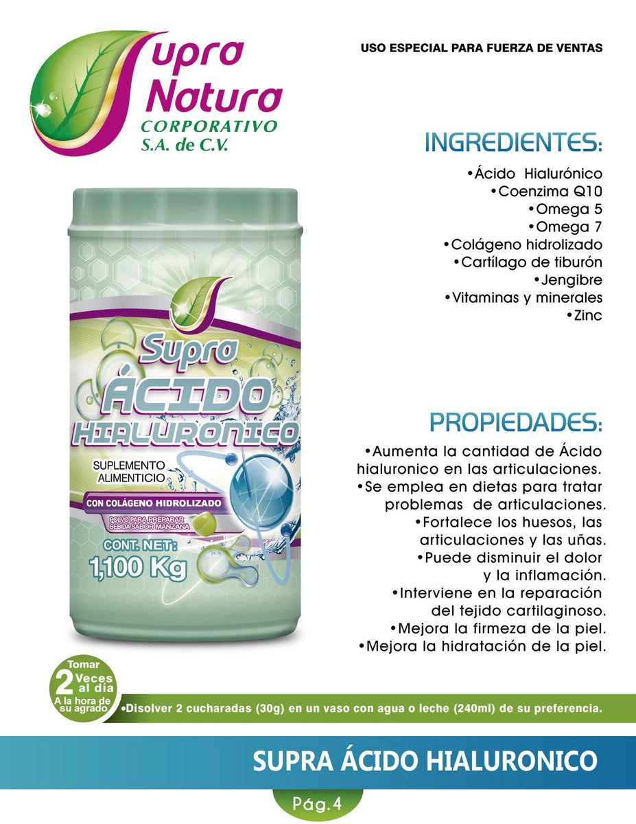 Ácido Hialuronico 1100gr – SaviaBalance