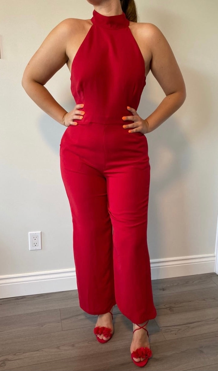 dynamite red jumpsuit