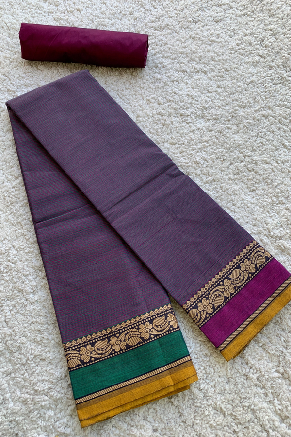 Garnet Red Muthu Kattam Kanchi Cotton Saree | Shop Kanchi Cotton Saris