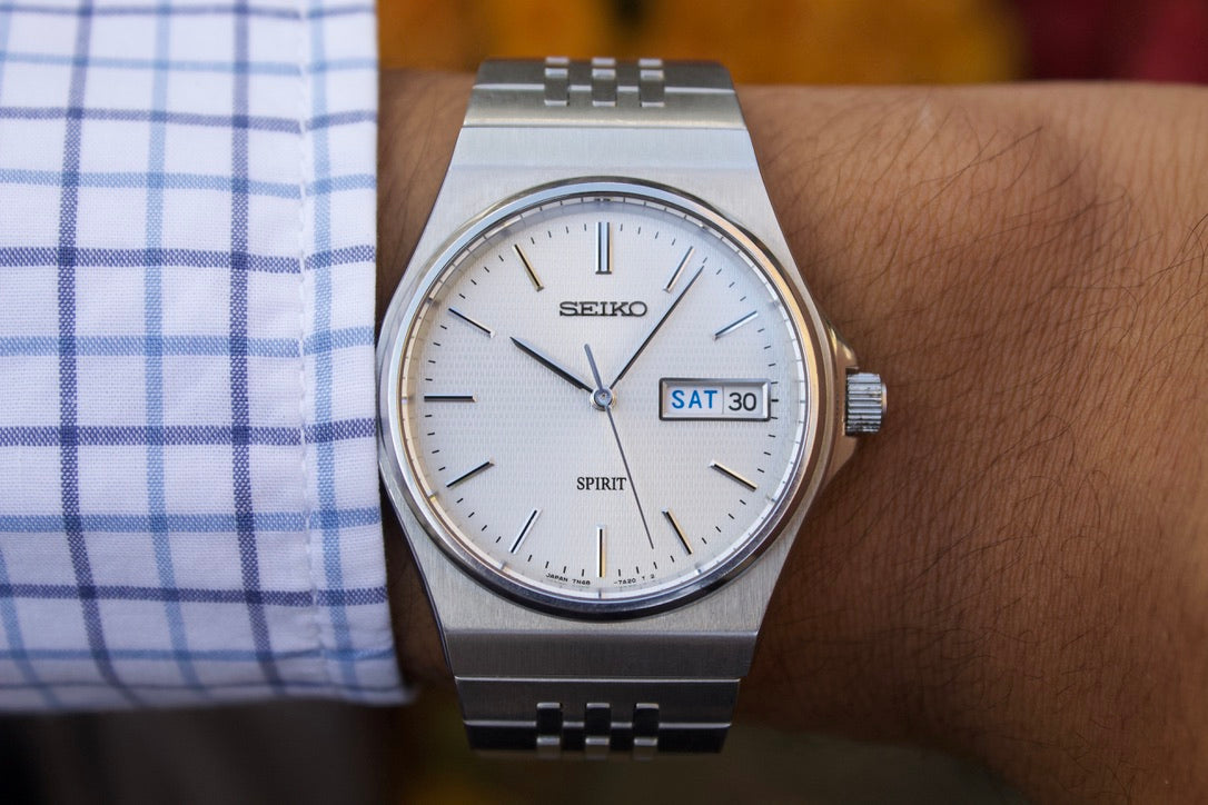 Vintage 1980s Seiko Spirit Men's Wrist-Watch Ref # 7N48-7A10 Quartz –  Mecalco & Co.