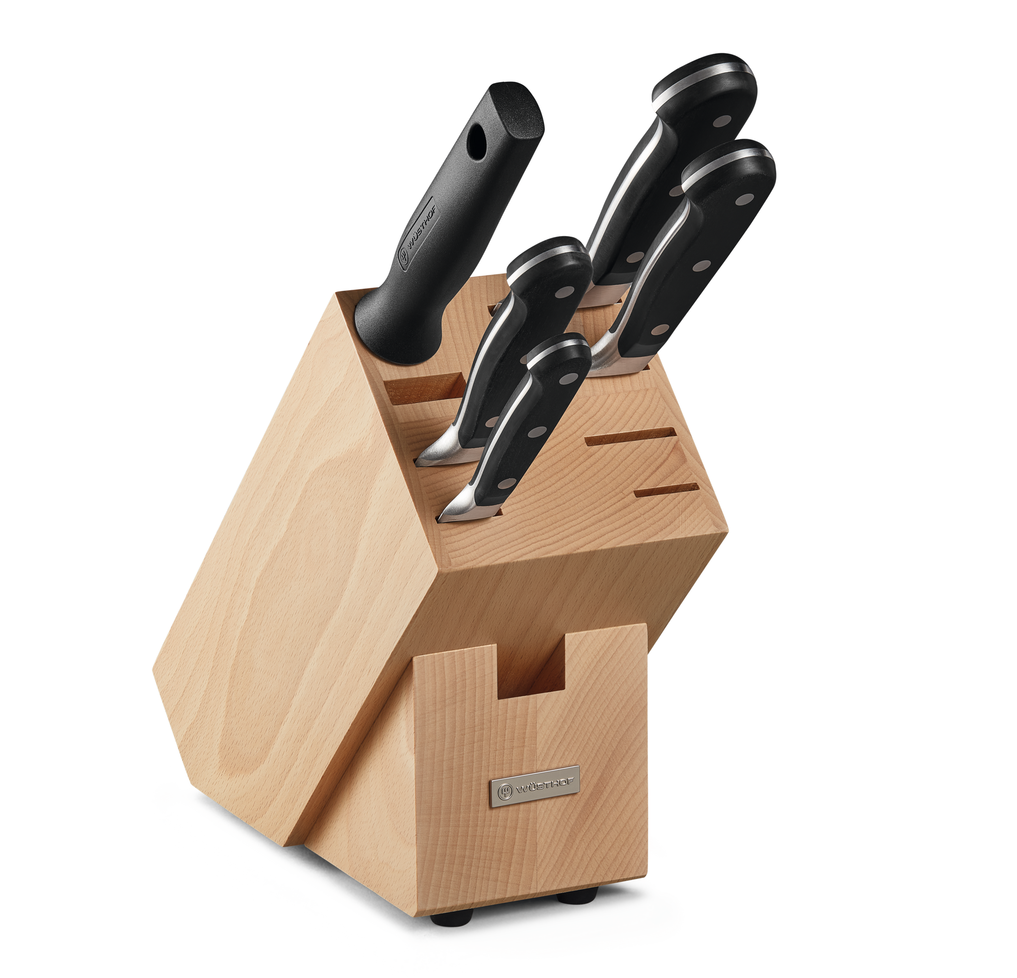 WÜSTHOF Classic White 6-Piece Knife Block Set with Bread Knife