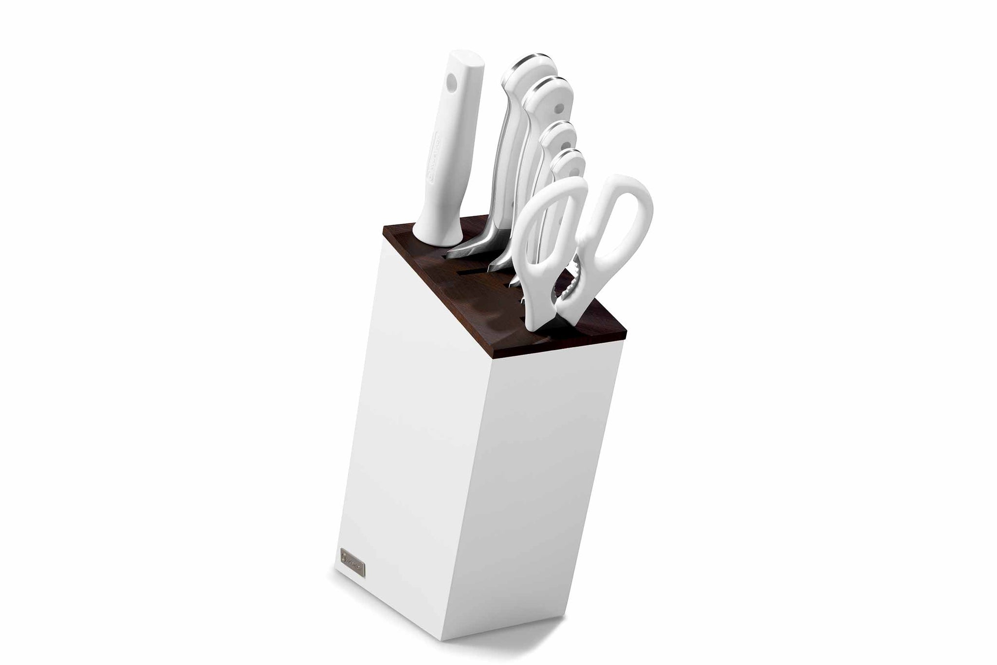 WÜSTHOF Classic White 6-Piece Knife Block Set with Santoku