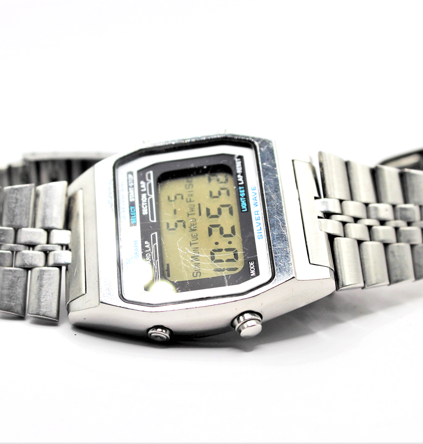 Vintage Seiko Silver Wave Digital Chronograph A229-5040 Original Bracelet -  Toronto Vintage Watches - Vintage Seiko passion