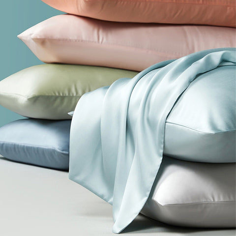 Tencel pillows in different light colors