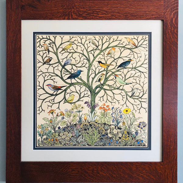 Tree of Life Songbirds Framed Art