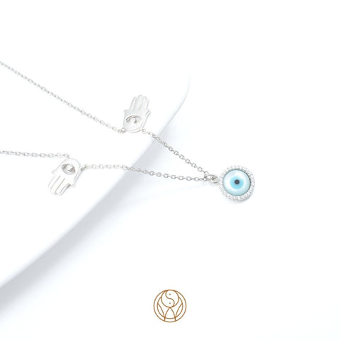 Evil-Eye Silver Necklace