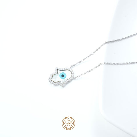 Hamsa Silver Necklace