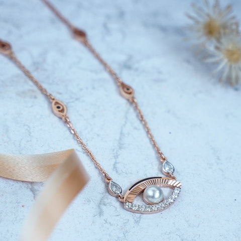 Evil-Eye Silver Necklace