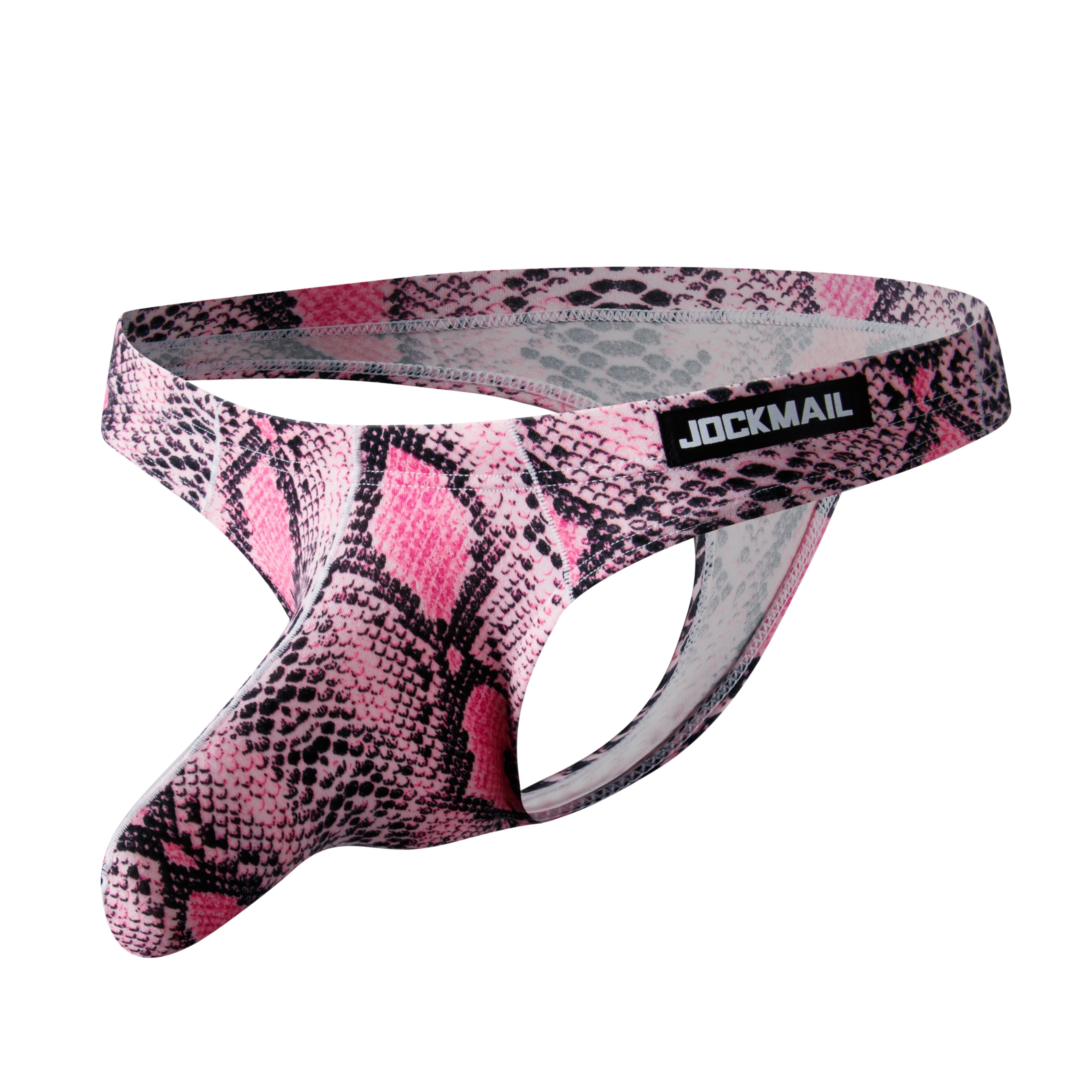 Men's JOCKMAIL JM394 - Leopard/Snake Print Brief