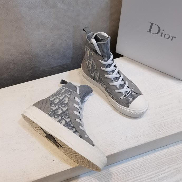 DIOR D-line. Pattern lace up flat bottomed casual shoes from