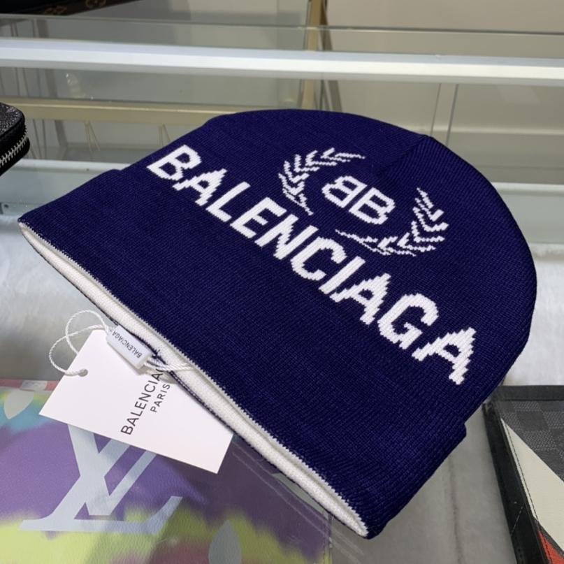 Balenciaga BB fashion men's and women's knitted wool hat beanie hat-8