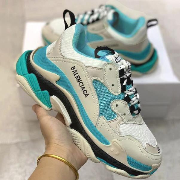 Balenciaga Triple S fashion men's and women's casual shoes stitching-9