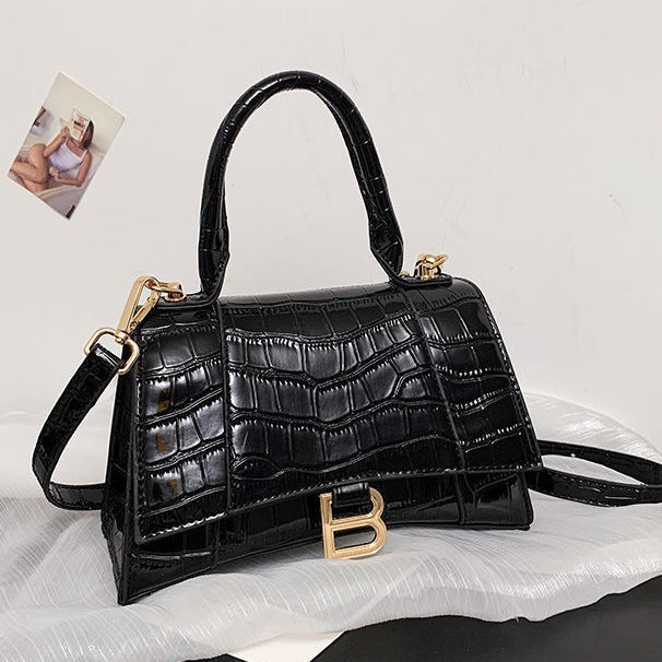Balenciaga BB fashion lady crocodile pattern one-shoulder messenger-1