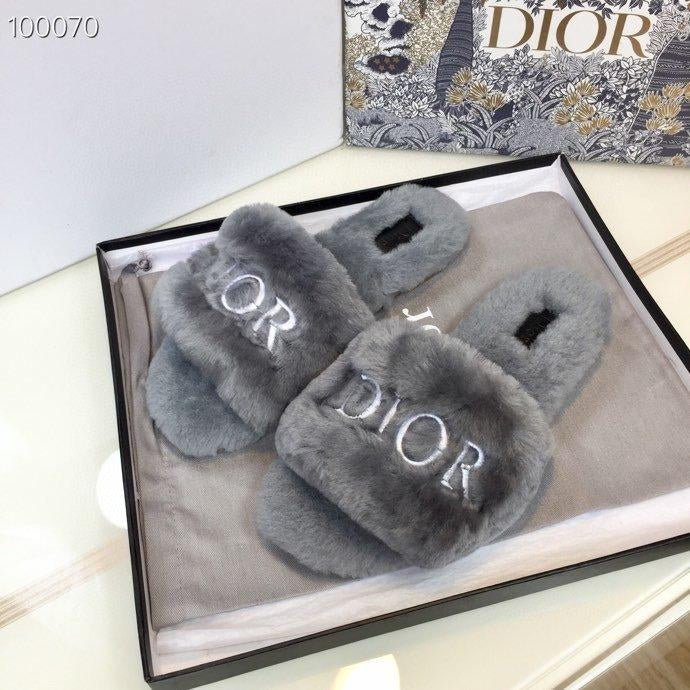 Dior's new fall / winter tow Wool slippers-1