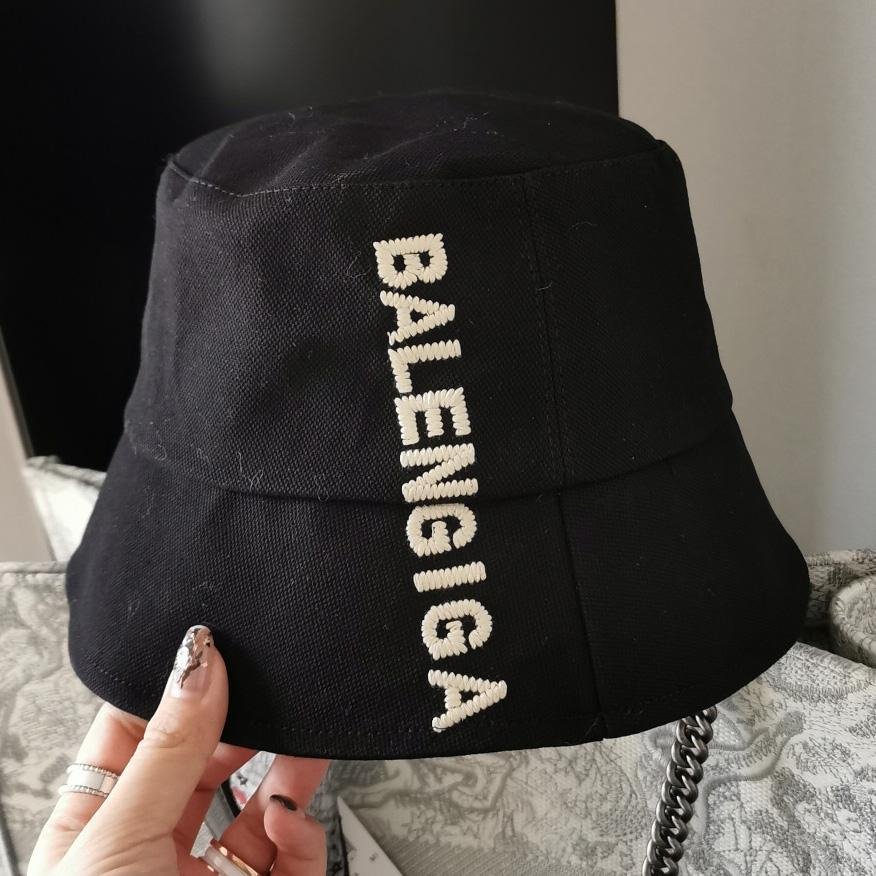 Balenciaga BB vertical logo round hat fashion men and women bucket cap-7