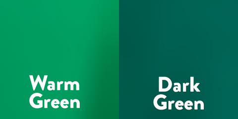 Warm Green vs Dark Green