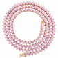 Pink Tri Prong  Tennis Necklace
