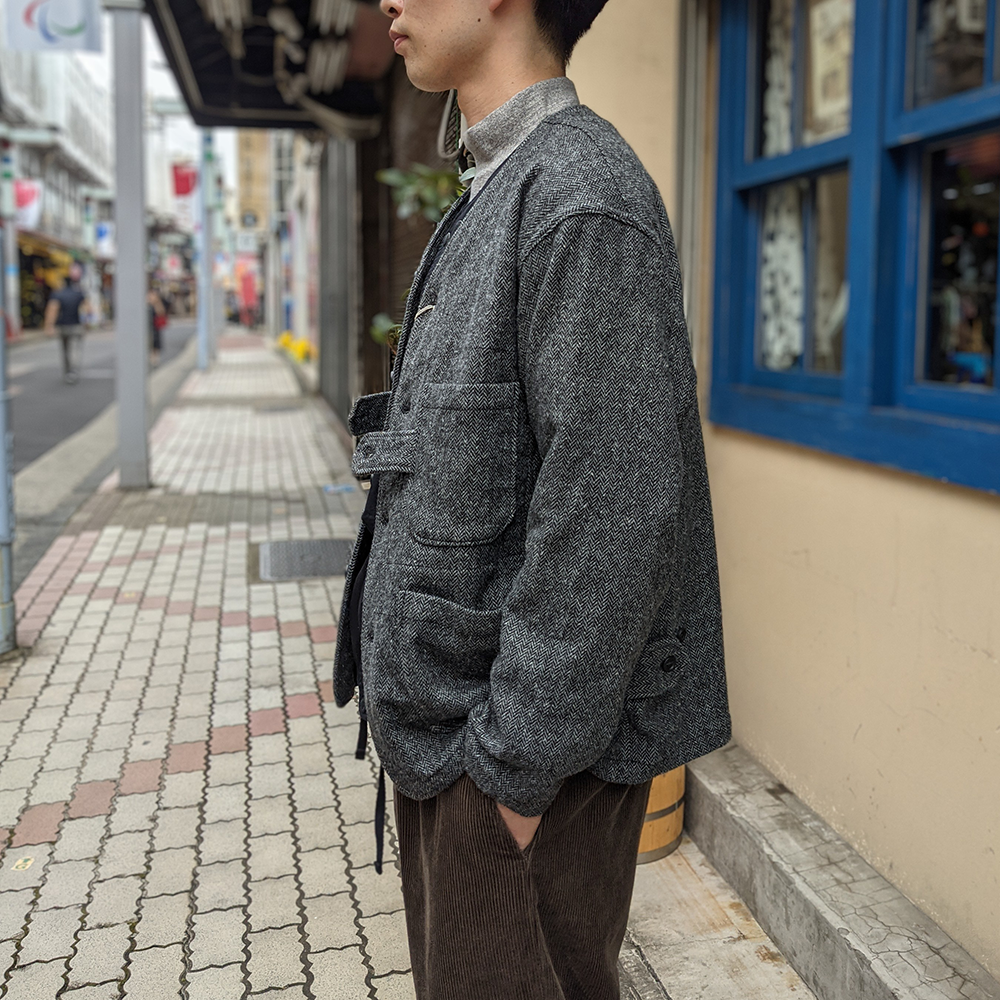 Engineered Garments - Cardigan Jacket - Poly Wool Herringbone