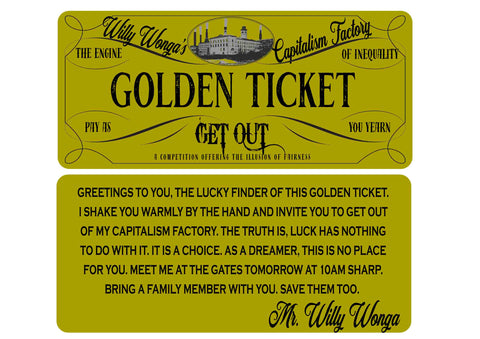 Charlie's Golden Ticket by Ben Cowan Art That Makes You Think