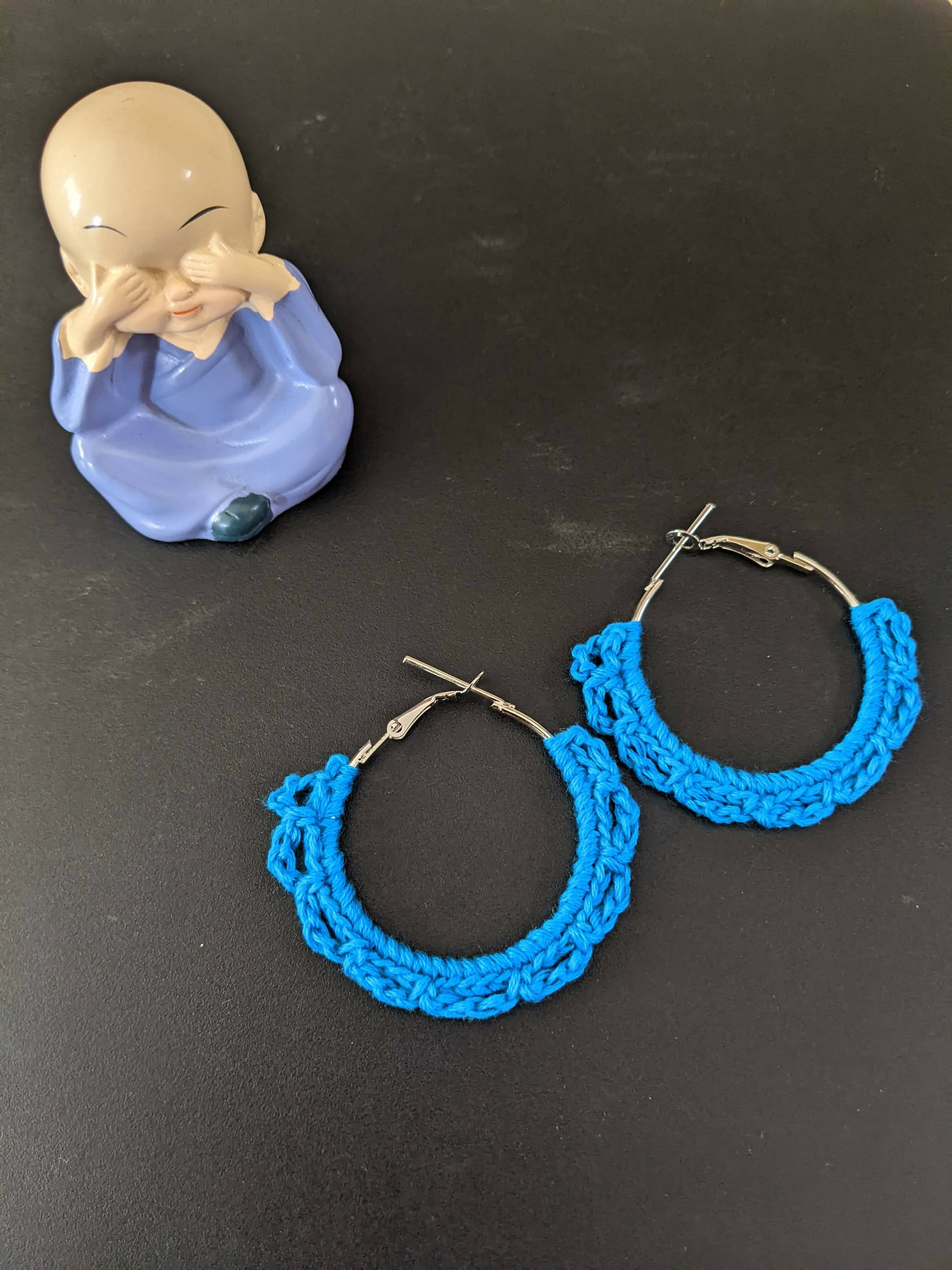 Buy Macrame Hoop Earrings Online - Rare Finds - Saanjh – Saanjh | Craft for  a fair future