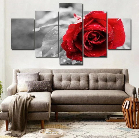 tableau rose noir et blanc