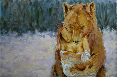 Comment peindre un ours avec une femme?