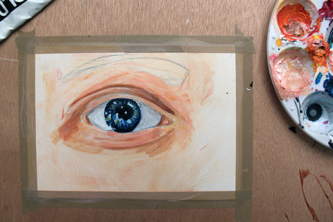 Peinture abstraite d'un oeil - Peinture à l'huile
