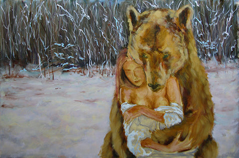 Comment peindre un ours avec une femme?